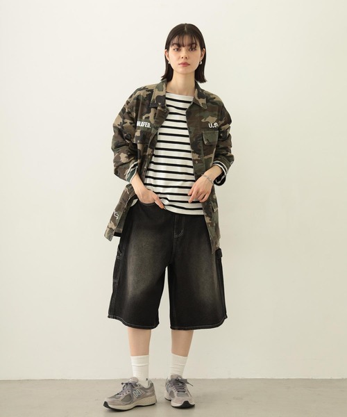 MILKFED.(ミルクフェド)の「STRIPED L/S TOP(Tシャツ/カットソー・レディース・マルチ/ブラック/グリーン・ONE SIZE)」の4枚目の写真