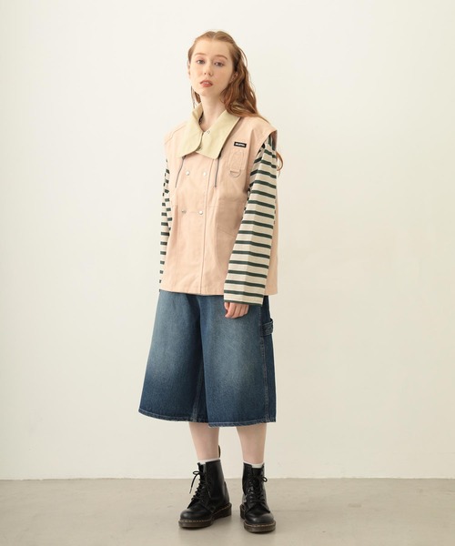 MILKFED.(ミルクフェド)の「STRIPED L/S TOP(Tシャツ/カットソー・レディース・マルチ/ブラック/グリーン・ONE SIZE)」の16枚目の写真