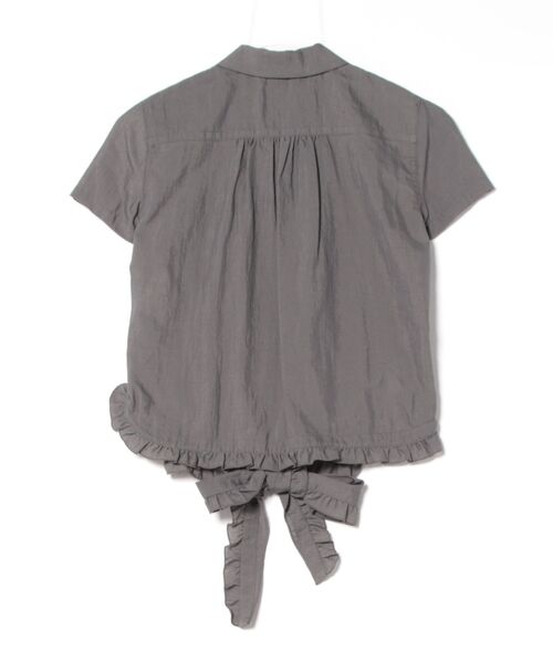 【美品】OPEN YY RUFFLE POLO SHIRT ホワイト S Open YY(オープンワイワイ) RUFFLE POLO SHIRT