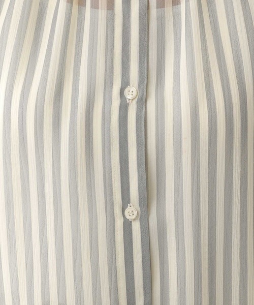 Elura（エルーラ）の「シアストライプ楊柳ブラウス/322547（シャツ/ブラウス・レディース・ライトグレー/ライトブルー・FREE）」の6枚目の写真