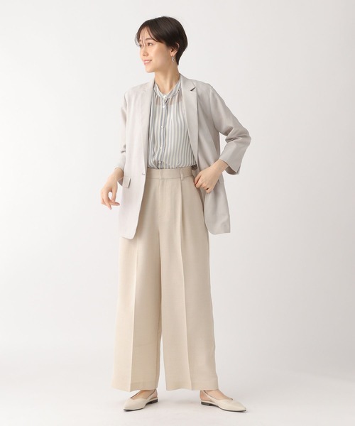 Elura（エルーラ）の「シアストライプ楊柳ブラウス/322547（シャツ/ブラウス・レディース・ライトグレー/ライトブルー・FREE）」の17枚目の写真