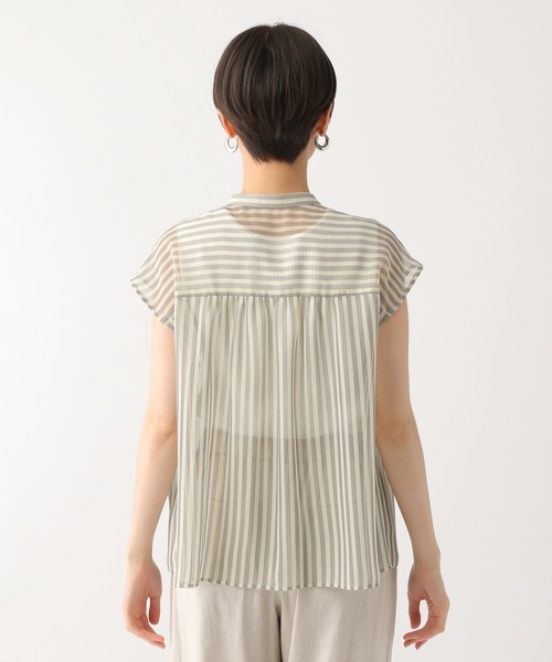 Elura（エルーラ）の「シアストライプ楊柳ブラウス/322547（シャツ/ブラウス・レディース・ライトグレー/ライトブルー・FREE）」の9枚目の写真