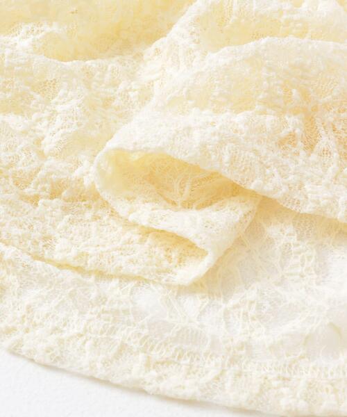 KBF（ケイビーエフ）の「ハーフスリーブドレープレースTEE（Tシャツ/カットソー・レディース・アイボリー/ブラック/オフホワイト・ONE）」の21枚目の写真