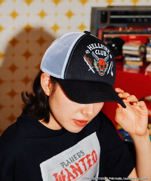 セール】【STRANGER THINGS】コラボ プリントメッシュキャップ