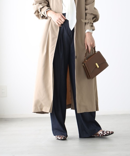 Ehre style(エーレスタイル)の「ワイドなのにかっちり見せない!デニム風パンツ(その他パンツ・レディース・ブラック/ブルー・FREE)」の6枚目の写真