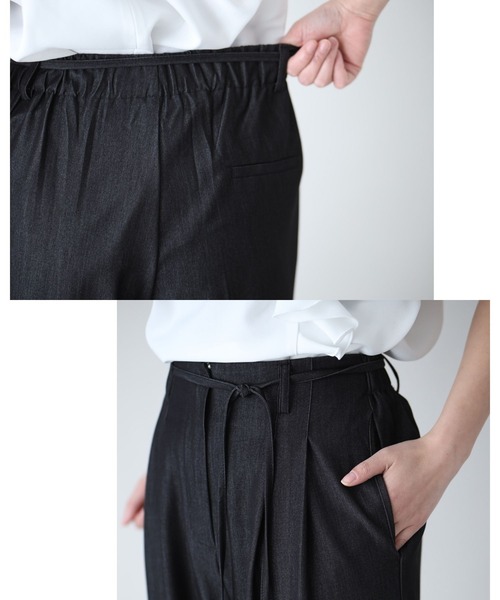 Ehre style(エーレスタイル)の「ワイドなのにかっちり見せない!デニム風パンツ(その他パンツ・レディース・ブラック/ブルー・FREE)」の22枚目の写真