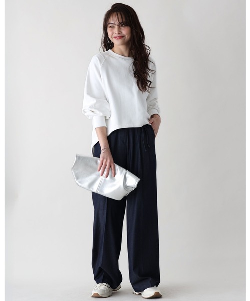 Ehre style(エーレスタイル)の「ワイドなのにかっちり見せない!デニム風パンツ(その他パンツ・レディース・ブラック/ブルー・FREE)」の18枚目の写真