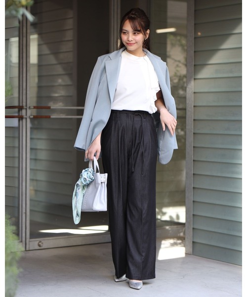 Ehre style(エーレスタイル)の「ワイドなのにかっちり見せない!デニム風パンツ(その他パンツ・レディース・ブラック/ブルー・FREE)」の19枚目の写真