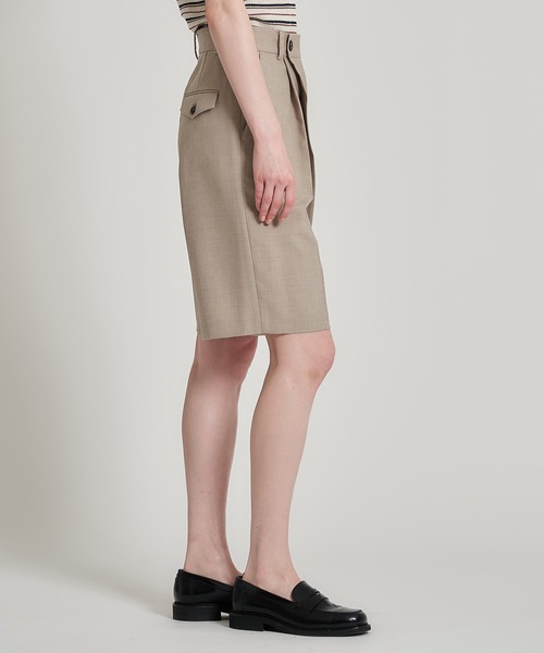 ESTNATION(エストネーション)の「ESTNATION / アシメタック ハーフパンツ(その他パンツ・レディース・ベージュ/ブラック・36/38)」の3枚目の写真