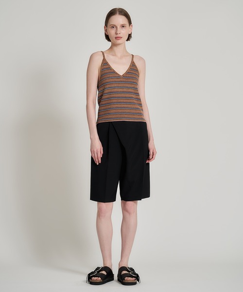 ESTNATION(エストネーション)の「ESTNATION / アシメタック ハーフパンツ(その他パンツ・レディース・ベージュ/ブラック・36/38)」の6枚目の写真