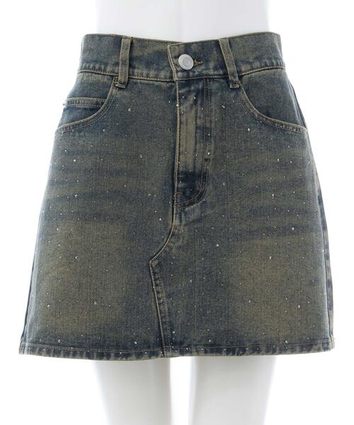 INGNI(イング)の「オーロラストーンデニムミニスカート(スカート・レディース・ブルー系その他/ブルー系その他3・FREE)」の3枚目の写真