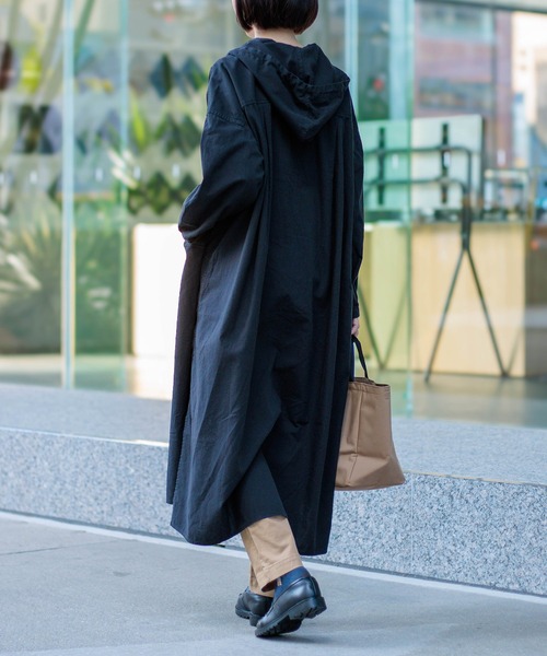 D.M.G.（ドミンゴ）の「[D.M.G / ディーエムジー] シーツクロス フードワンピース（ワンピース・レディース・オリーブ/ピンク/ブラック・FREE）」の20枚目の写真