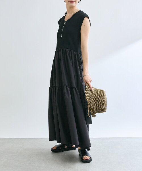 RIVE DROITE(リヴドロワ)の「【着映え】ニットドッキングティアードワンピース(ワンピース・レディース・ブラック/ブラウン・38/36)」の21枚目の写真