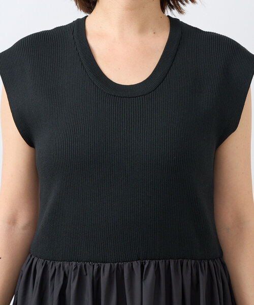 RIVE DROITE(リヴドロワ)の「【着映え】ニットドッキングティアードワンピース(ワンピース・レディース・ブラック/ブラウン・38/36)」の5枚目の写真