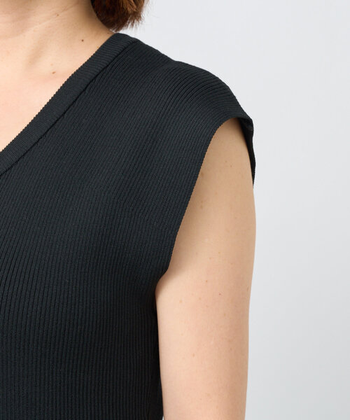 RIVE DROITE(リヴドロワ)の「【着映え】ニットドッキングティアードワンピース(ワンピース・レディース・ブラック/ブラウン・38/36)」の6枚目の写真