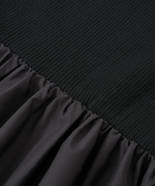 RIVE DROITE(リヴドロワ)の「【着映え】ニットドッキングティアードワンピース(ワンピース・レディース・ブラック/ブラウン・38/36)」の9枚目の写真