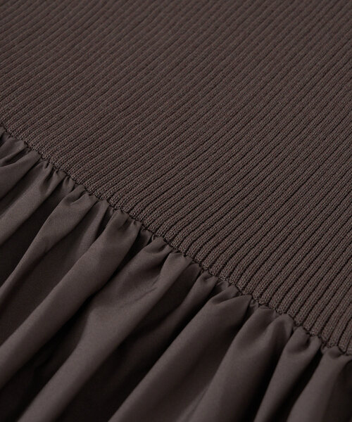 RIVE DROITE(リヴドロワ)の「【着映え】ニットドッキングティアードワンピース(ワンピース・レディース・ブラック/ブラウン・38/36)」の18枚目の写真