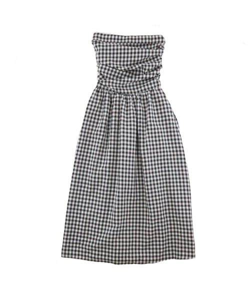 CeLess(セレス)の「Camisole Dress /オフショルダー ロングキャミワンピース ギンガムチェック ロング丈 オケージョン(ワンピース・レディース・ブラック/ブラック系その他・FREE)」の5枚目の写真