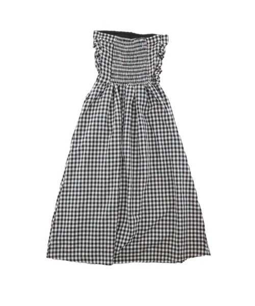CeLess(セレス)の「Camisole Dress /オフショルダー ロングキャミワンピース ギンガムチェック ロング丈 オケージョン(ワンピース・レディース・ブラック/ブラック系その他・FREE)」の6枚目の写真