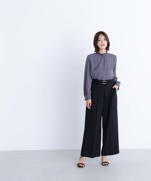 NATURAL BEAUTY BASIC(ナチュラルビューティーベーシック)の「◇ダブルベルトワイドパンツ(その他パンツ・レディース・ベージュ/ブルー/ブラック・P/S/SMALL/MEDIUM)」の21枚目の写真