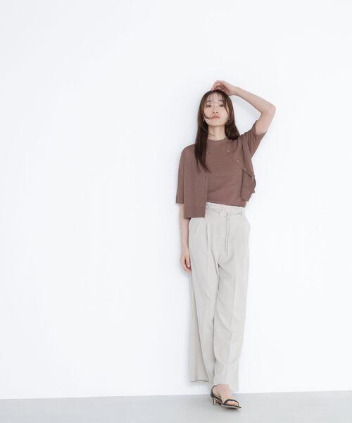 NATURAL BEAUTY BASIC(ナチュラルビューティーベーシック)の「◇ダブルベルトワイドパンツ(その他パンツ・レディース・ベージュ/ブルー/ブラック・P/S/SMALL/MEDIUM)」の15枚目の写真