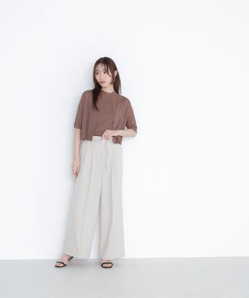 NATURAL BEAUTY BASIC(ナチュラルビューティーベーシック)の「◇ダブルベルトワイドパンツ(その他パンツ・レディース・ベージュ/ブルー/ブラック・P/S/SMALL/MEDIUM)」の14枚目の写真