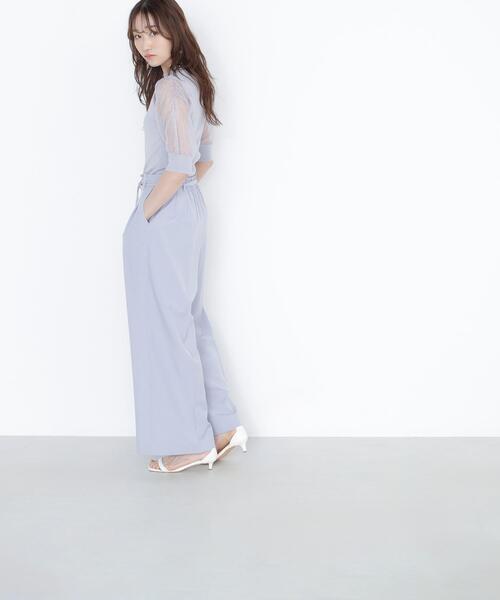 NATURAL BEAUTY BASIC(ナチュラルビューティーベーシック)の「◇ダブルベルトワイドパンツ(その他パンツ・レディース・ベージュ/ブルー/ブラック・P/S/SMALL/MEDIUM)」の5枚目の写真