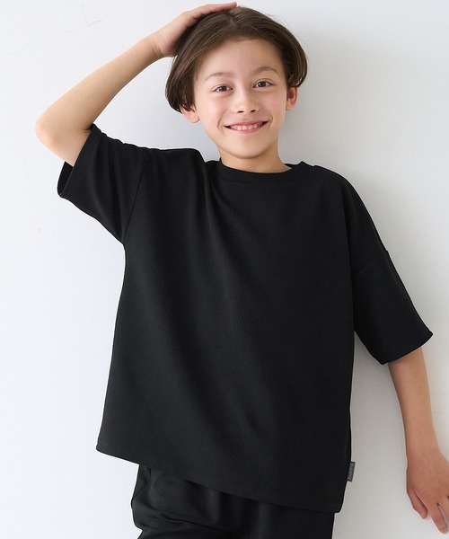 セール】キッズ ライトエンボスピスネームトップス（Tシャツ