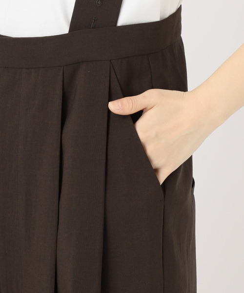 FRAMeWORK 撥水強撚PEサスペンダーパンツ　ブラウン38 FRAMeWORK（フレームワーク）の「撥水強撚PEサスペンダーパンツ