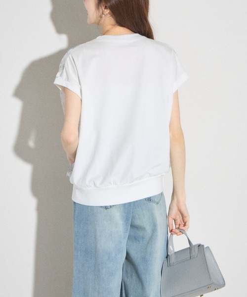 ZOZO限定】シアーフラワーノースリーブトップス（Tシャツ