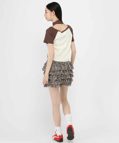 3.3 Field Trip (3.3フィールドトリップ)の「3.3 Field Trip/マフラー付ロゴオフショルT(Tシャツ/カットソー・レディース・ブラウン/グレー・FREE)」の22枚目の写真