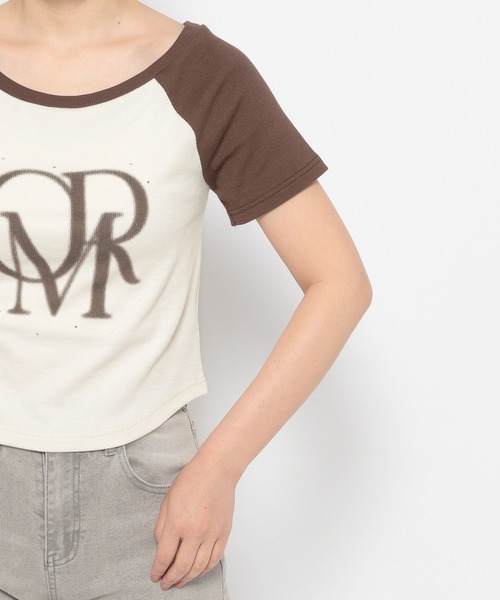 3.3 Field Trip (3.3フィールドトリップ)の「3.3 Field Trip/マフラー付ロゴオフショルT(Tシャツ/カットソー・レディース・ブラウン/グレー・FREE)」の7枚目の写真