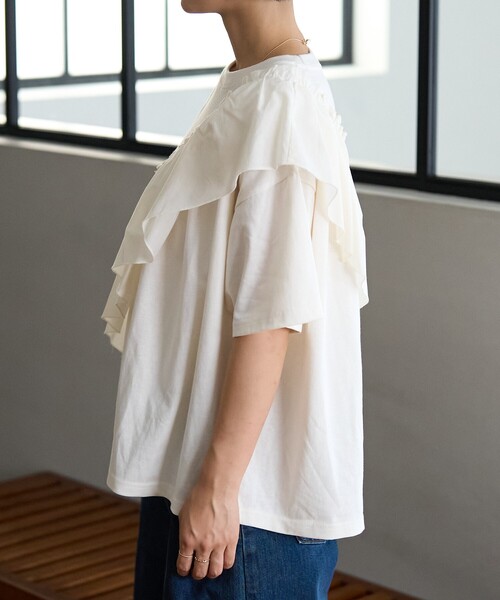 サカイ アシンメトリー ドッキング フリル Tシャツ サカイ アシンメトリー ドッキング フリル Tシャツ - メルカリ