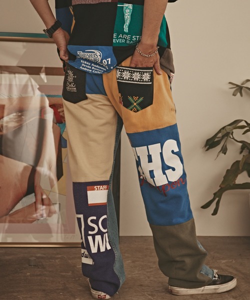 ALL RUNS（オールランズ）の「Denim x Sweat Switching Easy Pants デニムパンツ メンズ 秋物 秋服 2026年秋冬（デニムパンツ・メンズ・ブルー系9/ブルー系8/ブルー系6/ブルー系5/ブルー系4/ブルー系3/ブルー系2/ブルー系1/ブルー系/ブルー・L/M）」の8枚目の写真