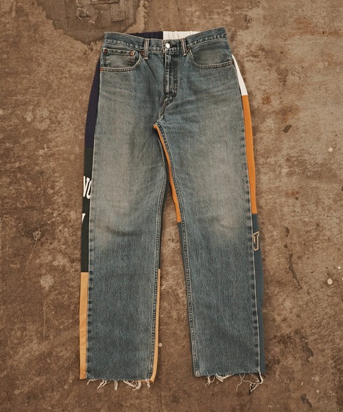 ALL RUNS（オールランズ）の「Denim x Sweat Switching Easy Pants デニムパンツ メンズ 秋物 秋服 2026年秋冬（デニムパンツ・メンズ・ブルー系9/ブルー系8/ブルー系6/ブルー系5/ブルー系4/ブルー系3/ブルー系2/ブルー系1/ブルー系/ブルー・L/M）」の9枚目の写真