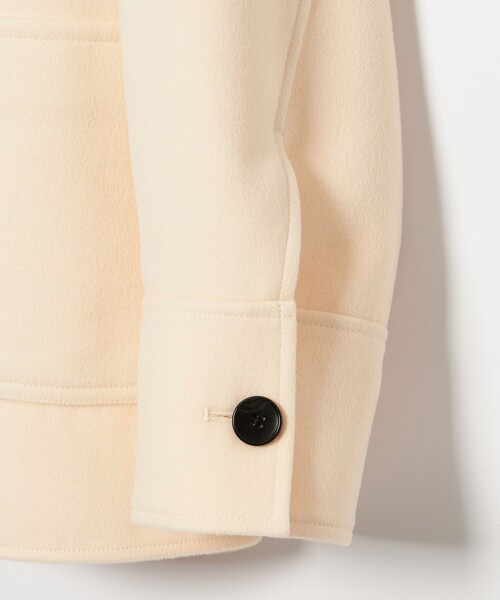 EMMEL REFINES（エメルリファインズ）の「＜EMMEL REFINES＞EM CPO シャツ ジャケット（ステンカラーコート・レディース・ライトブルー/オフホワイト・FREE）」の15枚目の写真