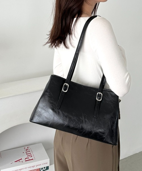セール】【7色展開】ダブルハンドルスクエアバッグ（トートバッグ