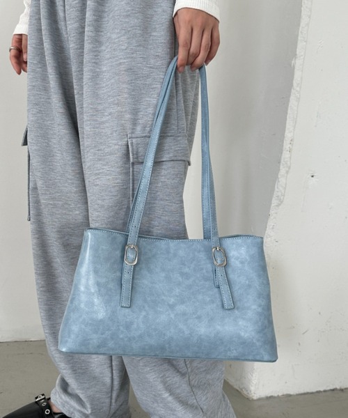 セール】【7色展開】ダブルハンドルスクエアバッグ（トートバッグ