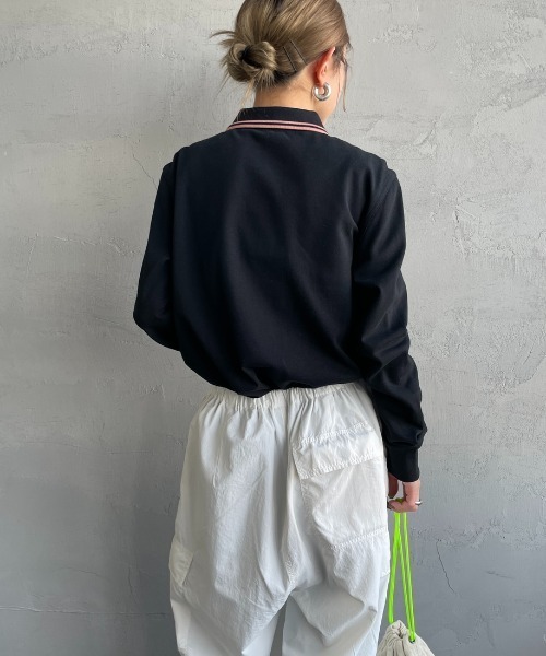 FRED PERRY ツインティップライン ウィメンズロングスリーブポロシャツ FRED PERRY/フレッドペリー] ツインティップライン ウィメンズロング