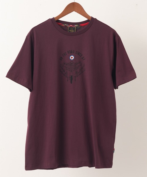 merc london(メルクロンドン)の「Merc London メルクロンドン スクータープリントTシャツ(Tシャツ/カットソー・メンズ・カーキ/ワインレッド・MEDIUM/LARGE/X-LARGE)」の2枚目の写真
