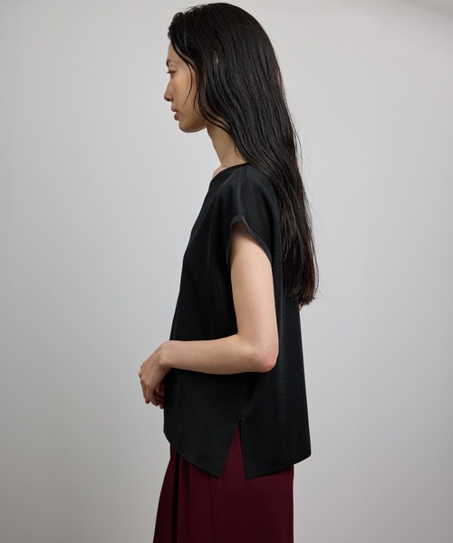 ROPE'（ロペ）の「【洗える】シャイニーフレンチスリーブプルオーバー（シャツ/ブラウス・レディース・シルバー/ブラック/ネイビー・FREE）」の7枚目の写真