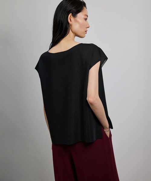 ROPE'（ロペ）の「【洗える】シャイニーフレンチスリーブプルオーバー（シャツ/ブラウス・レディース・シルバー/ブラック/ネイビー・FREE）」の8枚目の写真