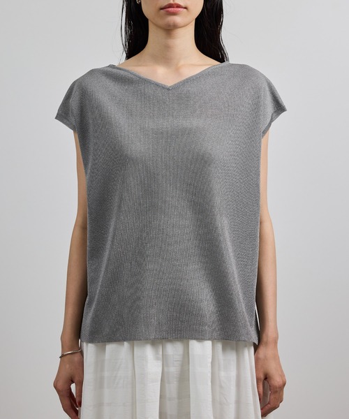 ROPE'（ロペ）の「【洗える】シャイニーフレンチスリーブプルオーバー（シャツ/ブラウス・レディース・シルバー/ブラック/ネイビー・FREE）」の16枚目の写真