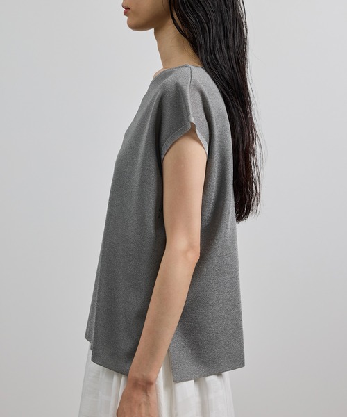 ROPE'（ロペ）の「【洗える】シャイニーフレンチスリーブプルオーバー（シャツ/ブラウス・レディース・シルバー/ブラック/ネイビー・FREE）」の17枚目の写真