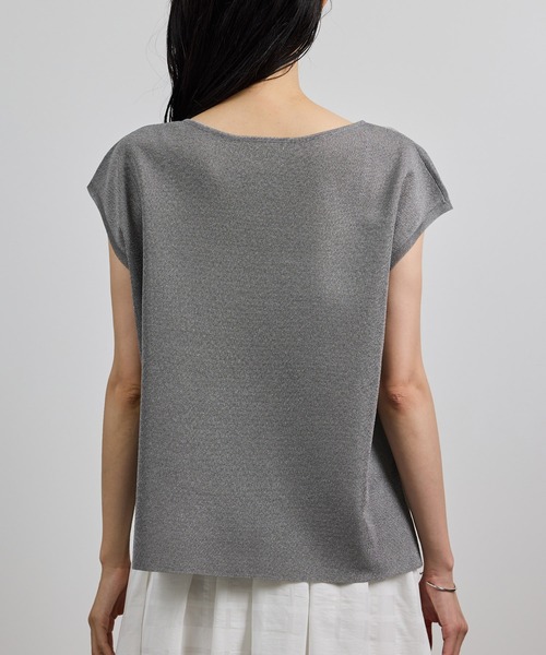 ROPE'（ロペ）の「【洗える】シャイニーフレンチスリーブプルオーバー（シャツ/ブラウス・レディース・シルバー/ブラック/ネイビー・FREE）」の18枚目の写真