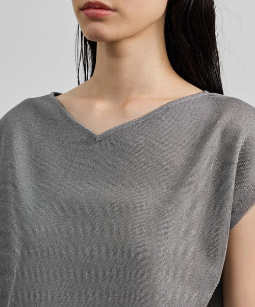 ROPE'（ロペ）の「【洗える】シャイニーフレンチスリーブプルオーバー（シャツ/ブラウス・レディース・シルバー/ブラック/ネイビー・FREE）」の19枚目の写真