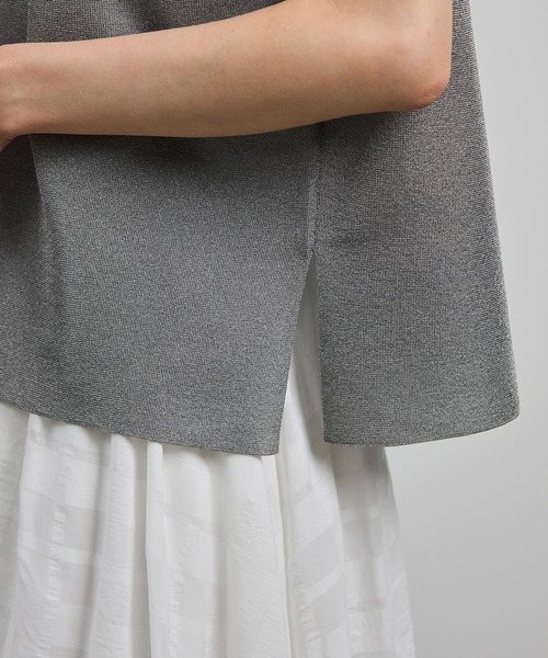 ROPE'（ロペ）の「【洗える】シャイニーフレンチスリーブプルオーバー（シャツ/ブラウス・レディース・シルバー/ブラック/ネイビー・FREE）」の21枚目の写真