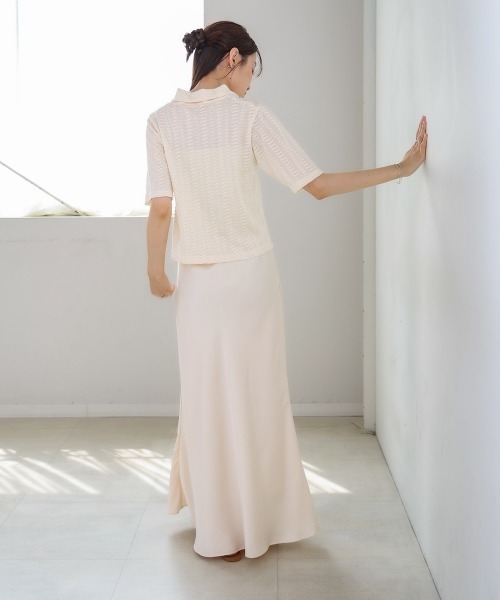 Bab(バブ)の「【S・Mサイズ展開】裾シアーサテンナロースカート(スカート・レディース・アイボリー/ブラック/モカ・S/M)」の15枚目の写真