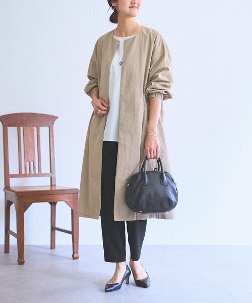 BEARDSLEY（ビアズリー）の「《本革》ラウンドミニボストンバック（ボストンバッグ・レディース・シルバー/ブラック/グレー系その他/ライトグレー・FREE）」の7枚目の写真