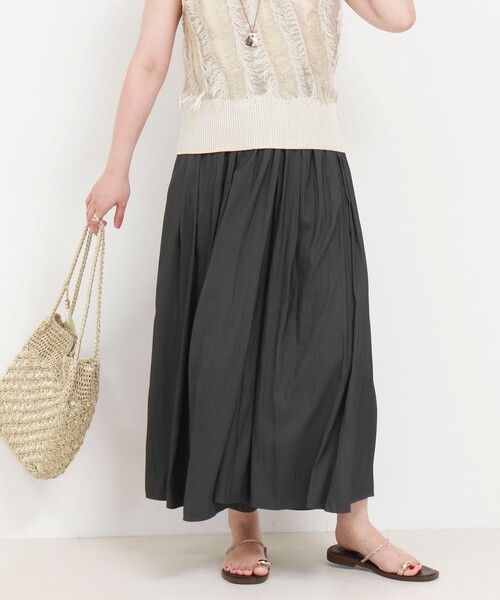 NOLLEY'S LIGHT(ノーリーズライト)の「割繊ツイルギャザースカンツ(その他パンツ・レディース・インディゴブルー/チャコールグレー・36/38)」の1枚目の写真